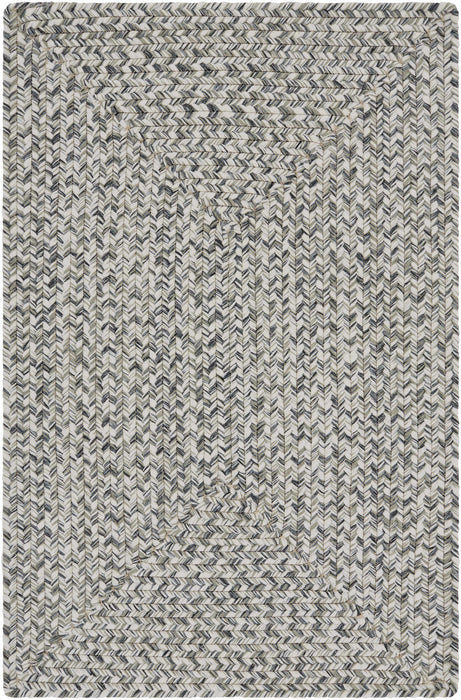 Hauteloom Cream Charcoal Braided Faux Jute Rug