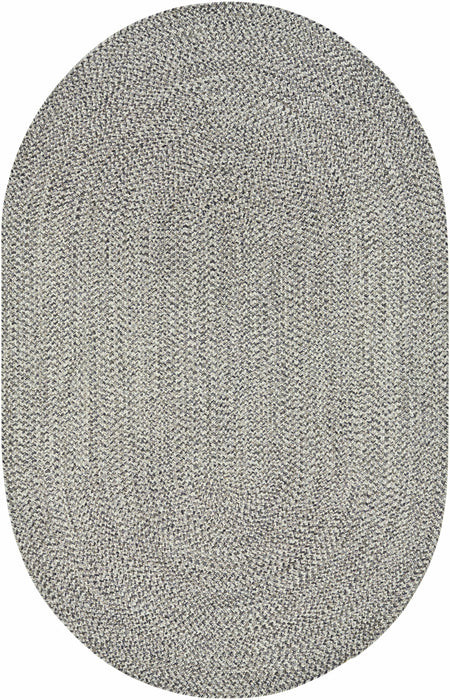 Hauteloom Cream Charcoal Braided Faux Jute Rug