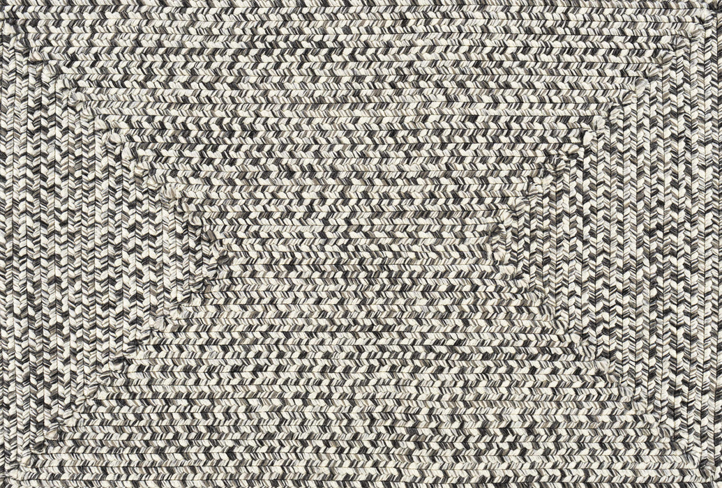 Hauteloom Cream Charcoal Braided Faux Jute Rug