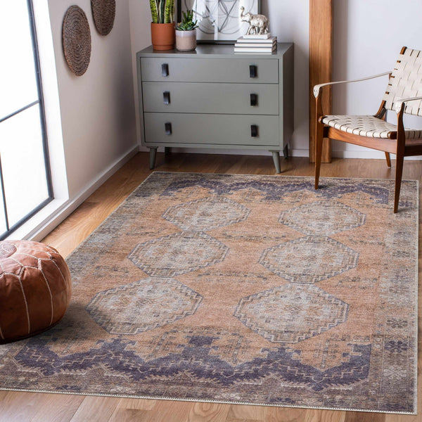 Hauteloom Carrabelle Peach Washable Area Rug - Clearance