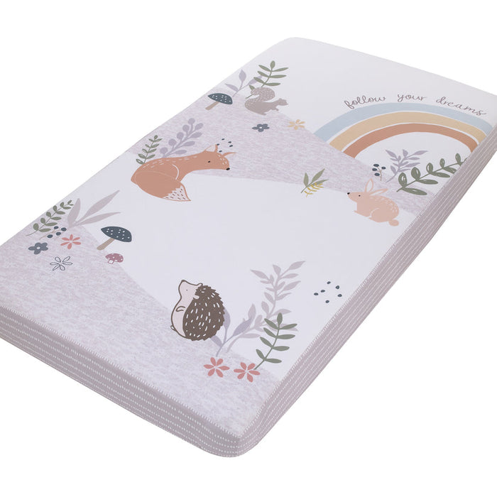 Ever & Ever Woodland Friends Follow Your Dreams Fitted Crib Sheet