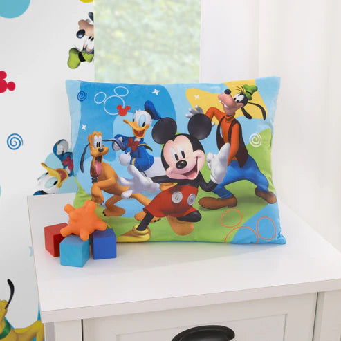 Disney Mickey Mouse Fun Starts Here Decorative Toddler Pillow