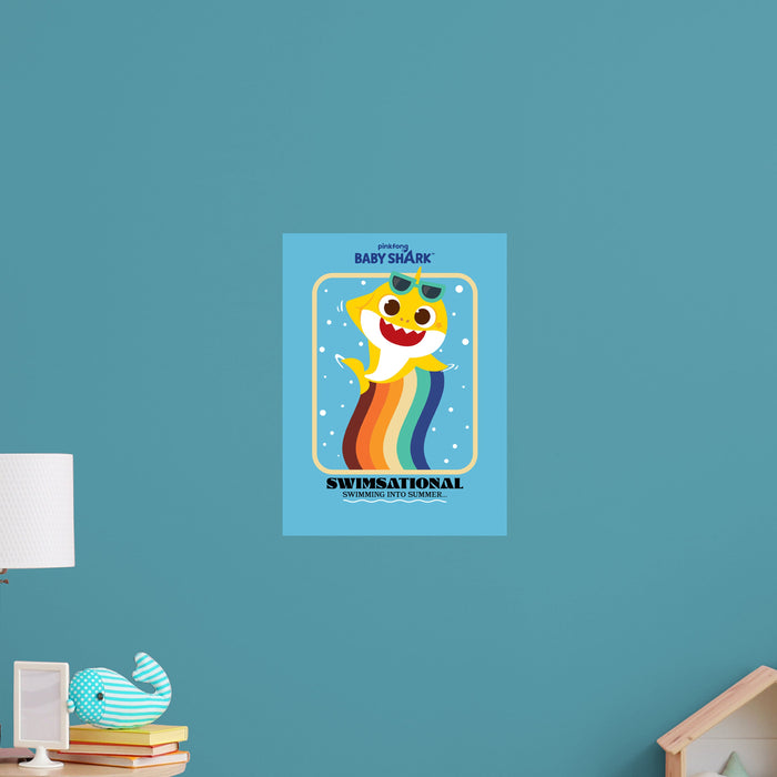 Fathead Baby Shark: Lights Camera Goldie Poster - Officially Licensed Nickelodeon Removable Adhesive Decal