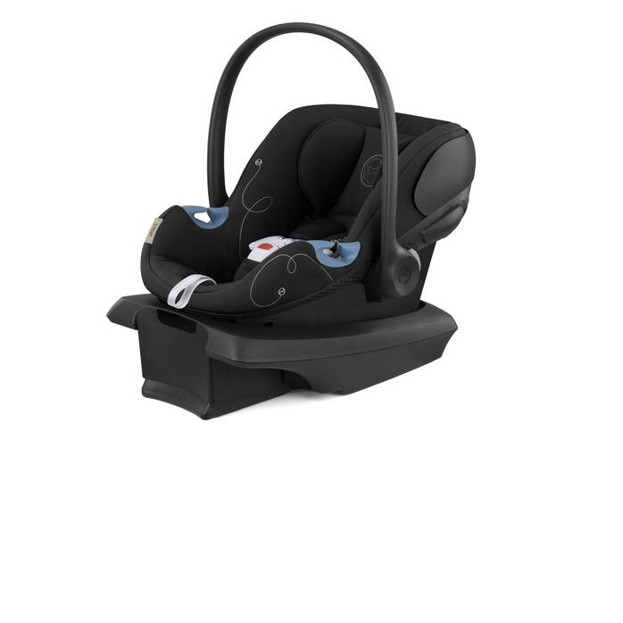 Cybex EOS 5-in-1 Travel System Stroller + Lightweight Aton G Infant Car Seat, Moon Black