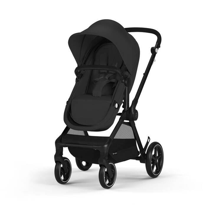 Cybex EOS 5-in-1 Travel System Stroller + Lightweight Aton G Infant Car Seat, Moon Black