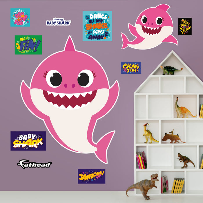 Fathead Baby Shark: Mommy Shark RealBig - Officially Licensed Nickelodeon Removable Adhesive Decal