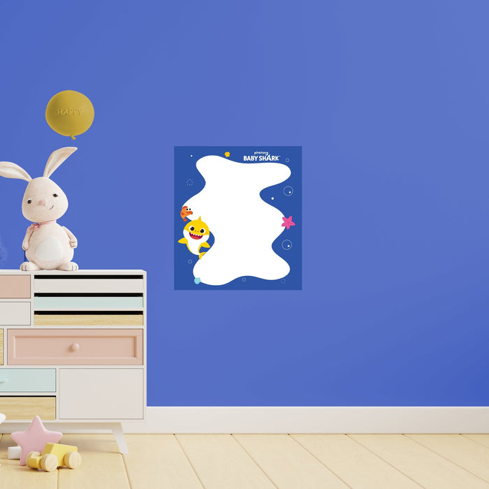 Fathead Baby Shark: Hapy Friends Dry Erase - Officially Licensed Nickelodeon Removable Adhesive Decal