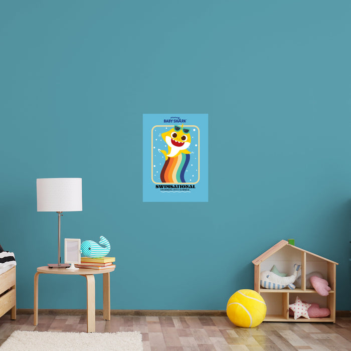 Fathead Baby Shark: Lights Camera Goldie Poster - Officially Licensed Nickelodeon Removable Adhesive Decal