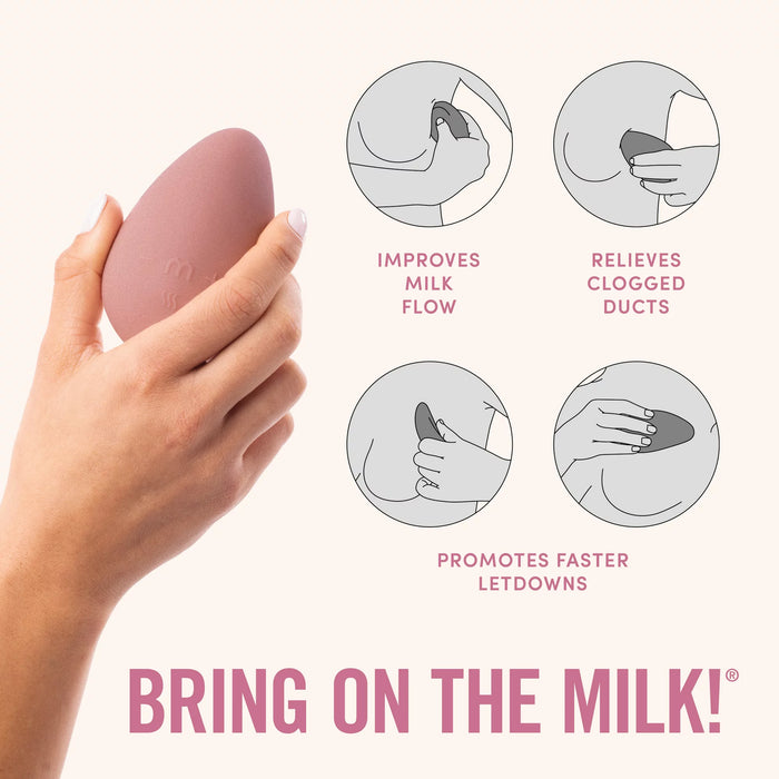 Munchkin Milkmakers Warm Touch Heat and Vibration Lactation Massager for Breastfeeding Moms