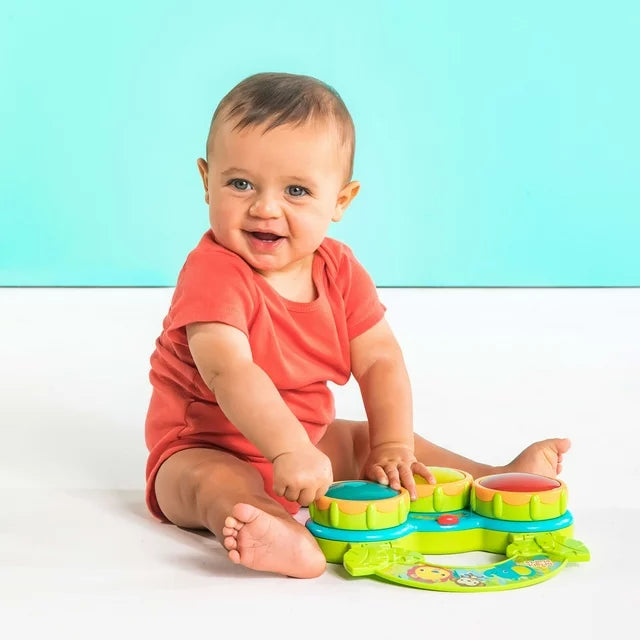 Bright Starts Safari Beats Musical Drum Toy with Lights