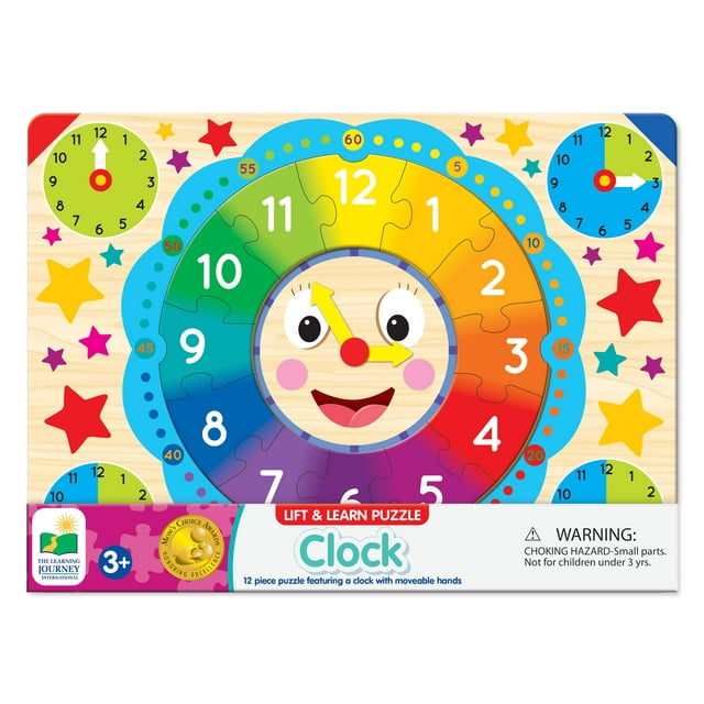 The Learning Journey Math Education Toys - Lift & Learn Clock Puzzle