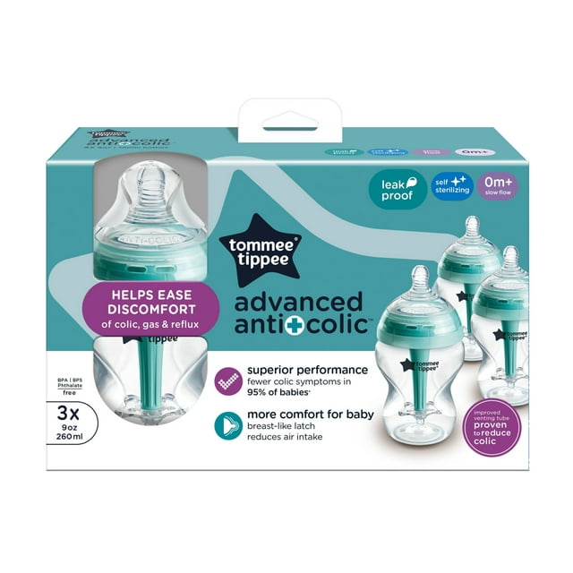 Tommee Tippee Advanced Anti-Colic Baby Bottle 9oz Slow Flow.