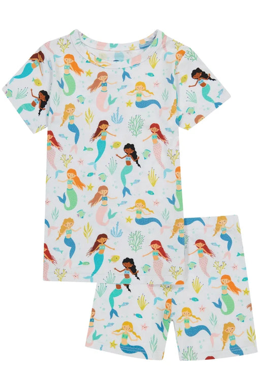 Bird & Bean Mermaid Magic Bamboo Short PJ Set