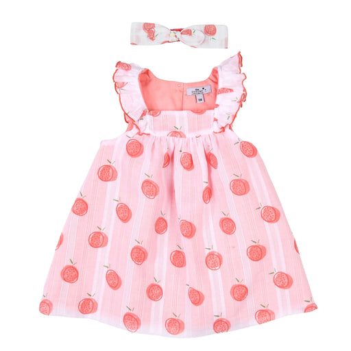 Bebe Sweeny Girls Coral Fruit Cotton Dress Set (2)