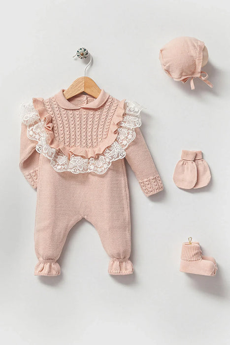 THA Dressing Daphne Powder Newborn Knitwear Coming Home Set (5pcs)