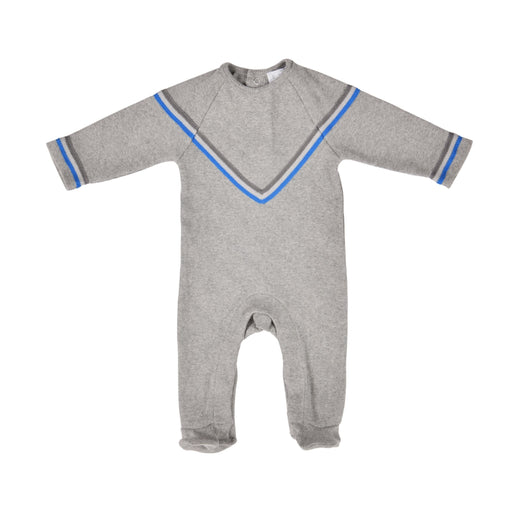 Bebe Sweeny DAVE | Baby Boys Grey Ribbed Cotton Babygrow