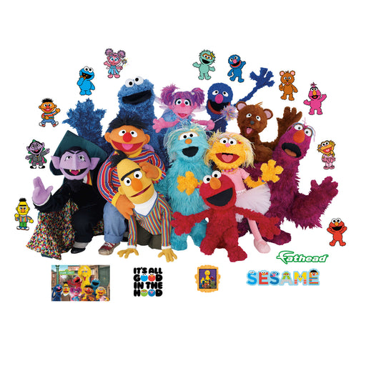 Fathead Character Group Mural - Officially Licensed Sesame Street Removable Wall Adhesive Decal