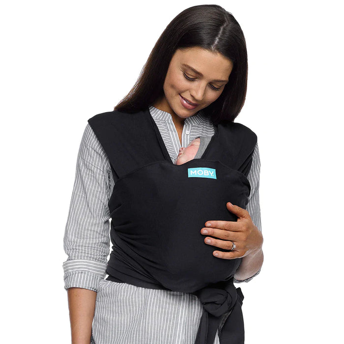 Moby Classic Wrap Baby Carrier, Black (Open Box)