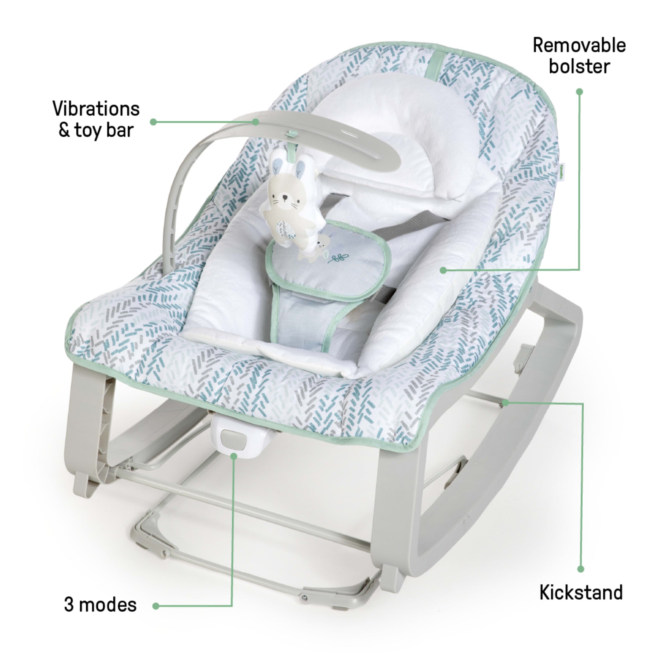 Ingenuity Keep Cozy 3-in-1 Vibrating Infant & Toddler Baby Bouncer and ...