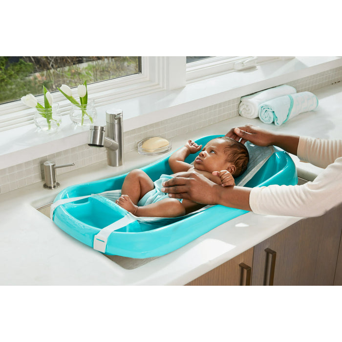 The First Years Sure Comfort Newborn to Toddler Baby Bath Tub, Teal