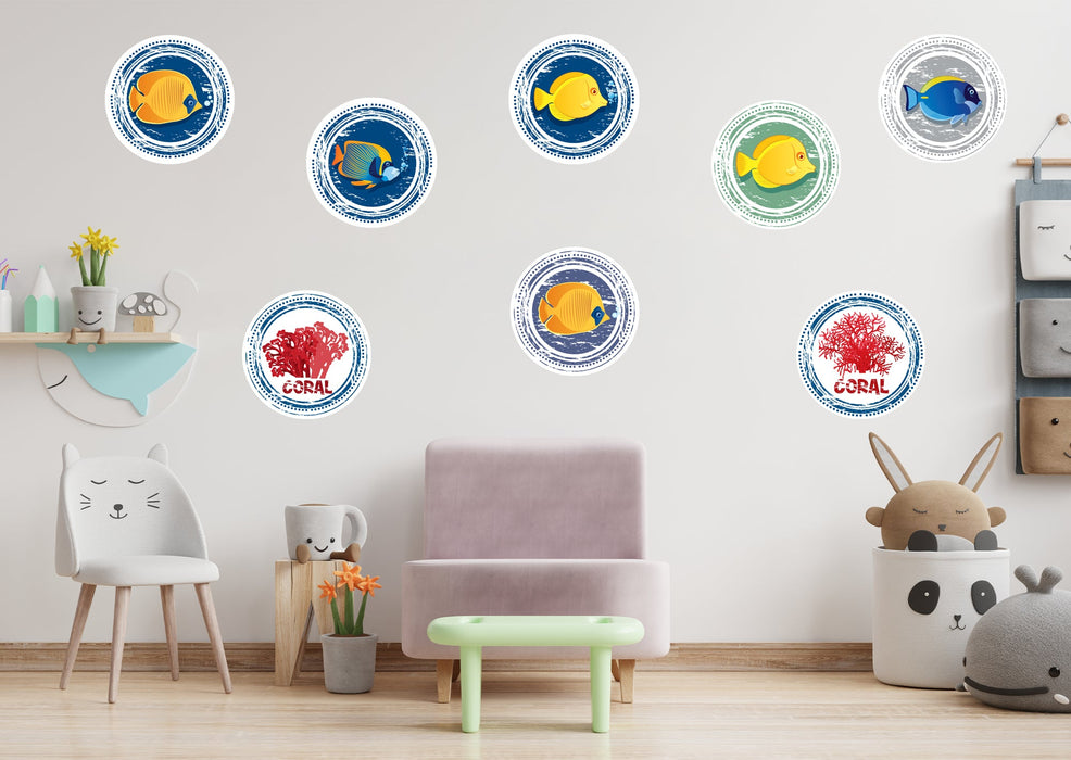 Fathead Nursery:  Coral and Fish Collection        -   Removable Wall   Adhesive Decal