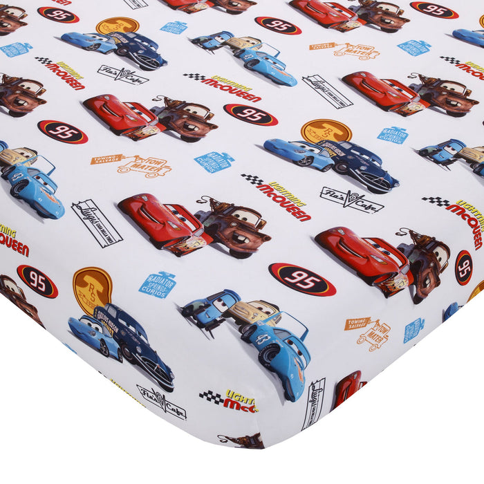 Disney Cars Radiator Springs Lightning McQueen and Tow-Mater 2 Piece Toddler Sheet Set