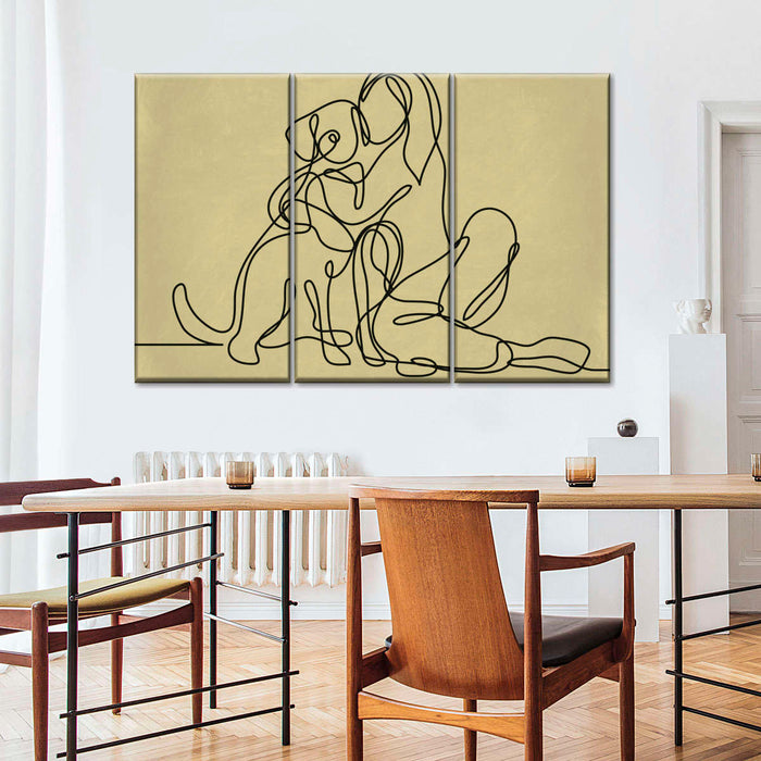 ElephantStock Woman Loving Dog Wall Art