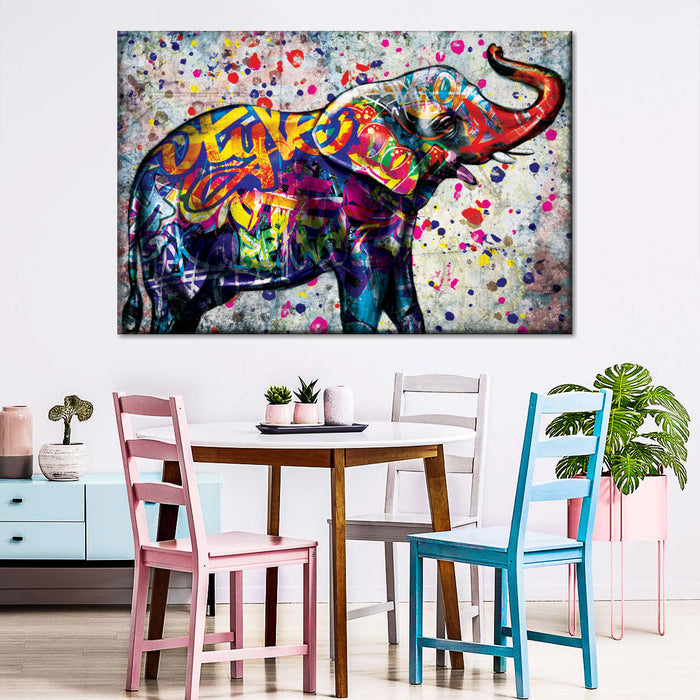 ElephantStock Epic Colorful Elephant Wall Art