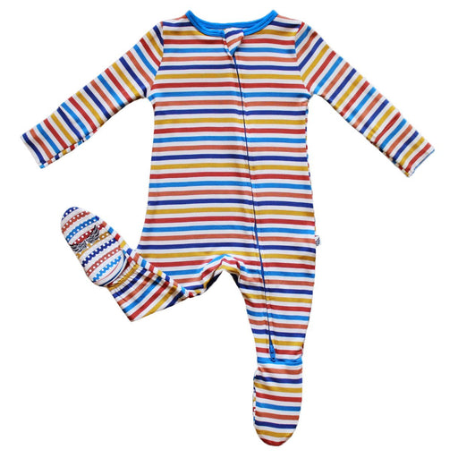 Free Birdees Dragons Rainbow Stripe Footie (NB-3T)