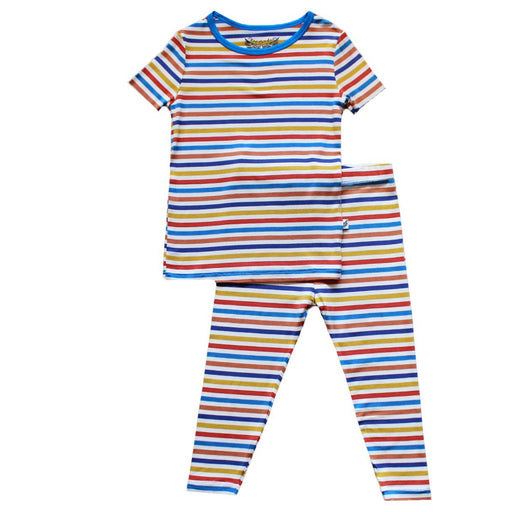 Free Birdees Dragons Rainbow Stripe Short Sleeve Pajama Set (6M-10Y)