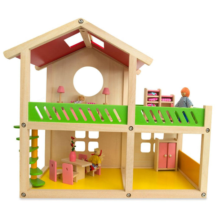 BestPysanky 1 Bedroom Wooden Toy House 18.5 Inches
