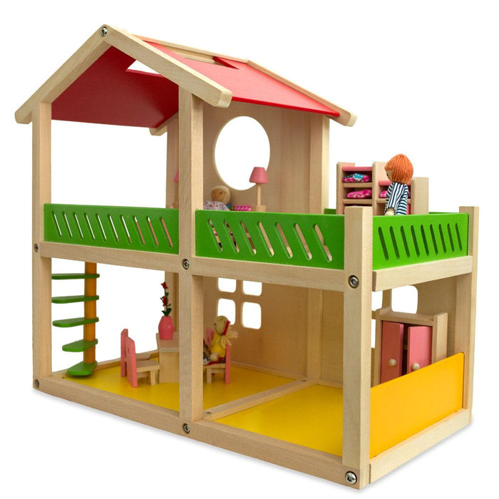BestPysanky 1 Bedroom Wooden Toy House 18.5 Inches