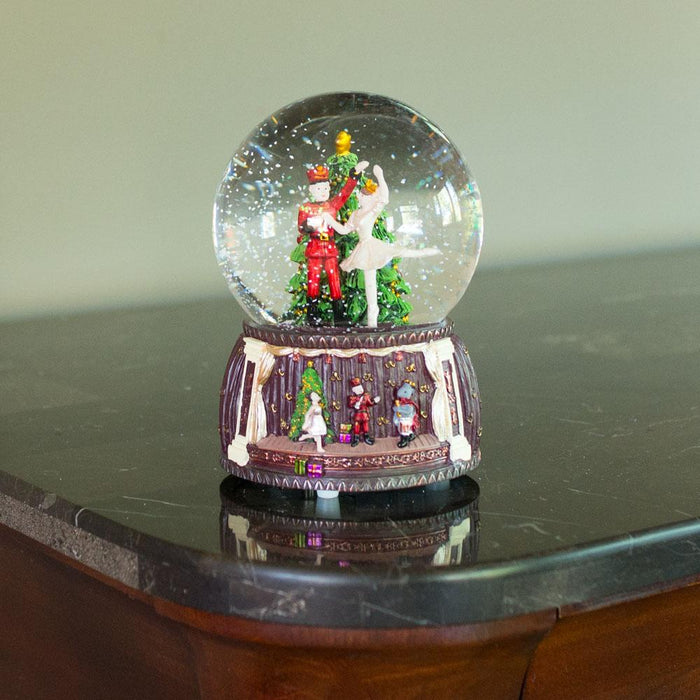 BestPysanky Dancing Nutcracker and Ballerina Musical Water Snow Globe