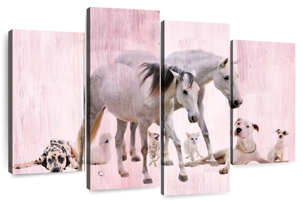 ElephantStock Dogs And Horses Wall Art