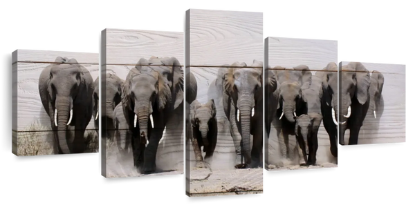 ElephantStock Elephants In Motion Wall Art