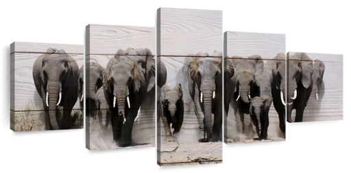 ElephantStock Elephants In Motion Wall Art