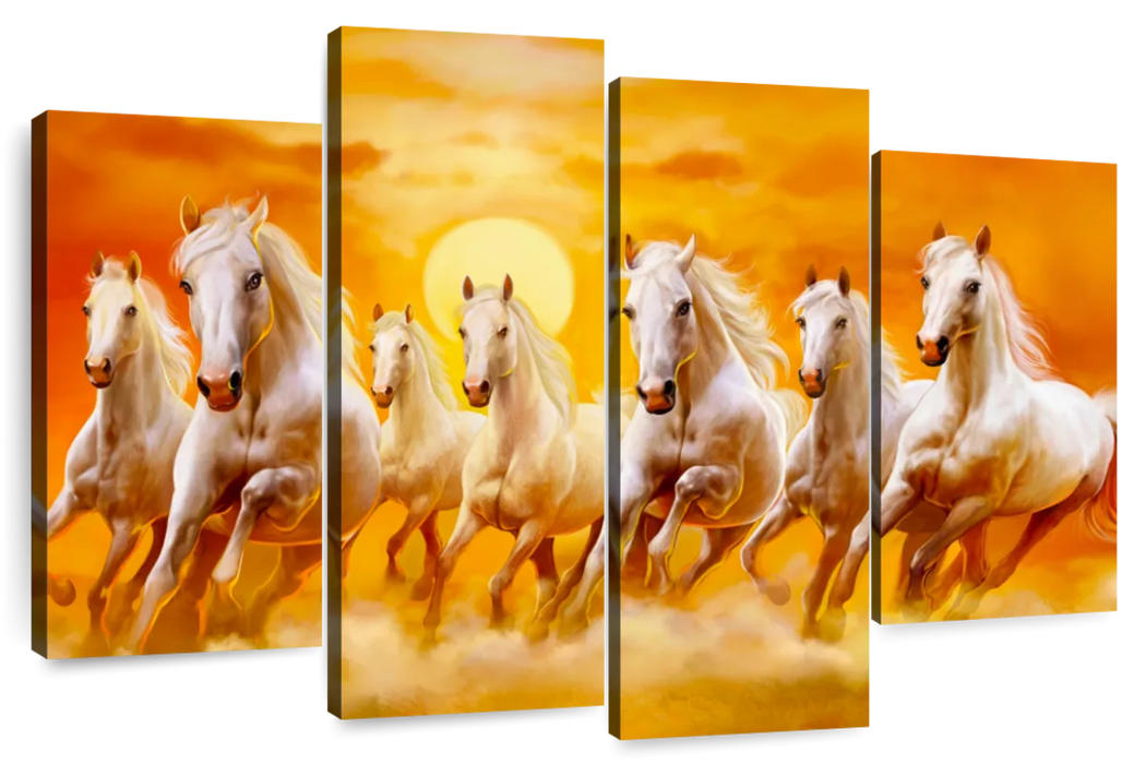 ElephantStock Seven Running Horses Wall Art