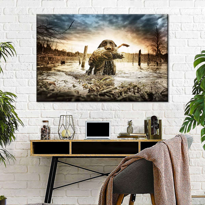 ElephantStock Dog Fetching Game Wall Art