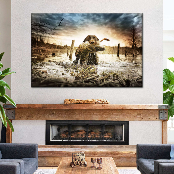 ElephantStock Dog Fetching Game Wall Art