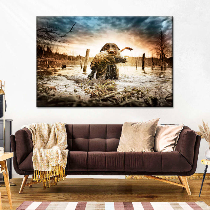 ElephantStock Dog Fetching Game Wall Art