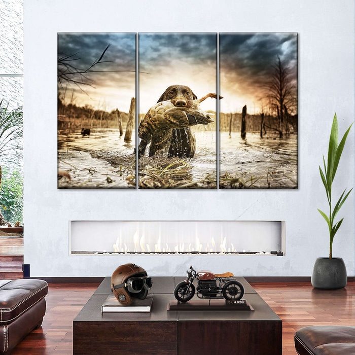 ElephantStock Dog Fetching Game Wall Art