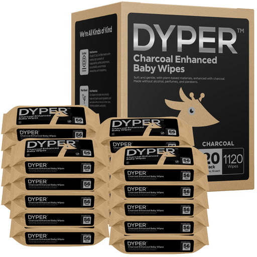 DYPER Charcoal Enhanced Baby Wipes