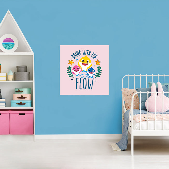 Fathead Baby Shark: Flow Poster - Officially Licensed Nickelodeon Removable Adhesive Decal