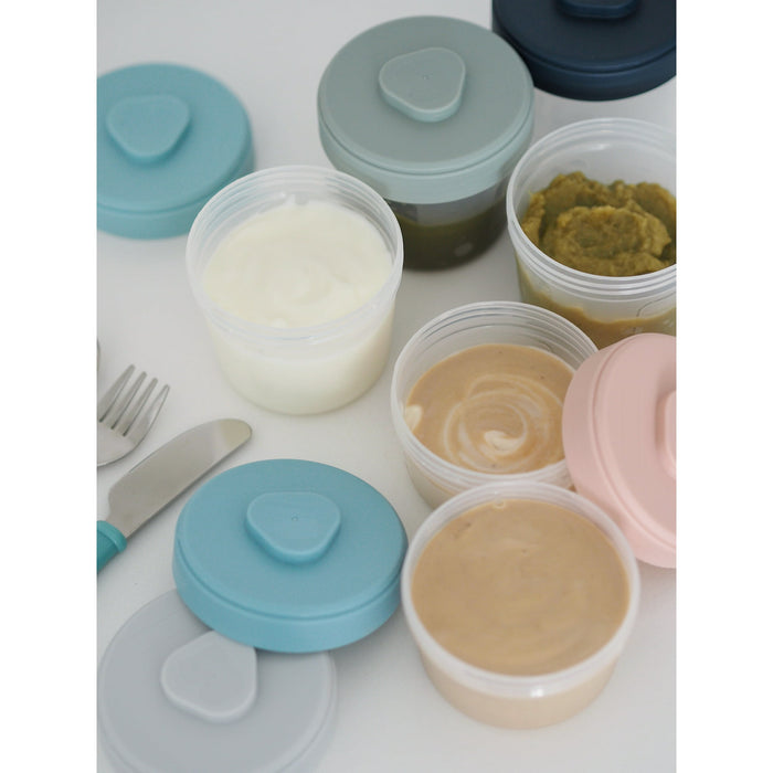 BEABA Clip Containers Set of 12 + Spoons - Eucalyptus