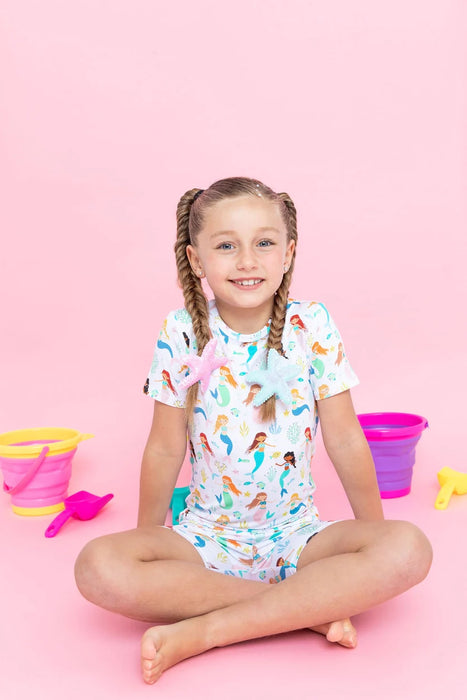 Bird & Bean Mermaid Magic Bamboo Short PJ Set