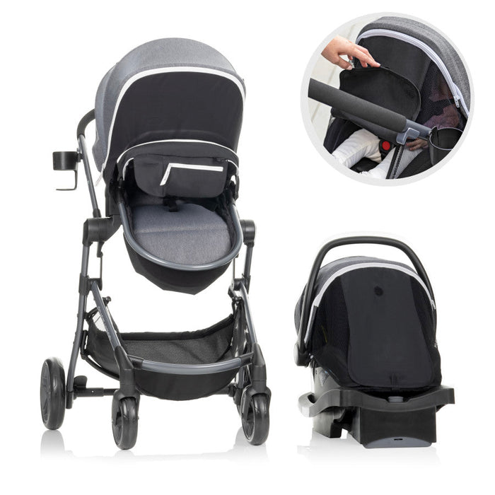 Evenflo® Pivot Vizor Travel System with LiteMax Infant Car Seat