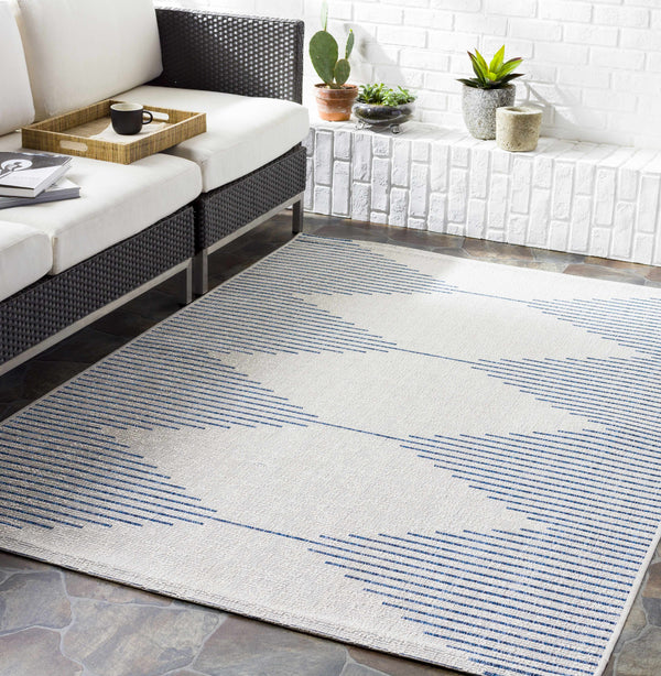 Hauteloom Stephan Blue & Cream Area Rug