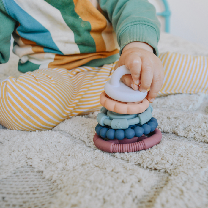 Jellystone Designs Rainbow Stacker and Teether Toy Rainbow