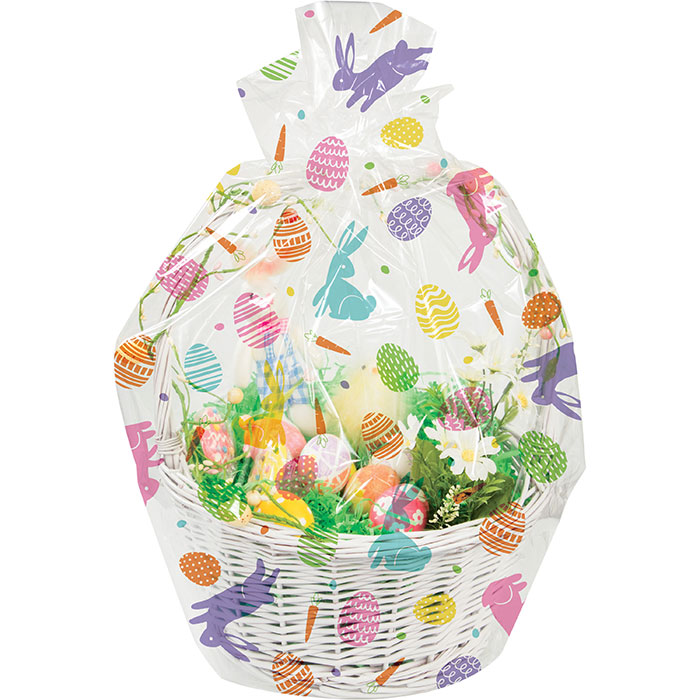 Party Decorations Easter Cello Basket Bag, Easter Toss 1ct