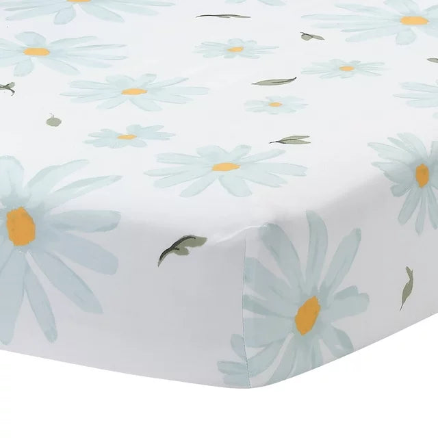 Lambs & Ivy Sweet Daisy 3-Pc Floral Baby Crib Bedding Set